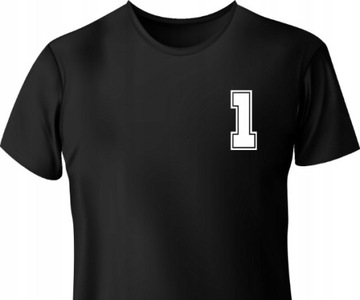 naprasowanka na koszulkę, t-shirt numery sportowe CYFRA 1 wysokość 10 cm