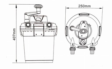 Filtr ciśnieniowy z lampa UV-C 9W do oczka stawu do 4000L SUNSUN CPF-1500