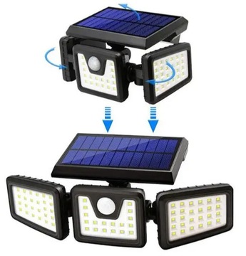 СОЛНЕЧНАЯ ЛАМПА С ДАТЧИКОМ ДВИЖЕНИЯ В СУМЕРКАХ СВЕТОДИОДНЫЙ ОТКРЫТЫЙ САД + ПУЛЬТ ДИСТАНЦИОННОГО УПРАВЛЕНИЯ