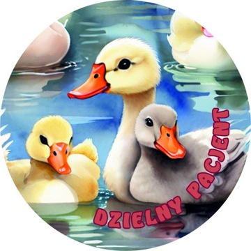 Naklejki motywacyjne dzielny pacjent DUŻE MOCNE 5 cm UNISEX 100 szt.