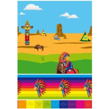 OBRUS foliowy INDIANIE indiańskie party