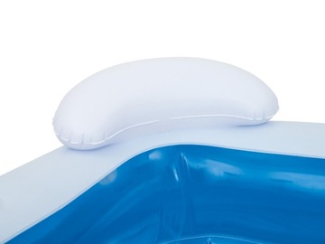 DUŻY BASEN DMUCHANY OGRODOWY Z OPARCIEM 213x206cm 2 SIEDZENIA 2 PODUSZKI