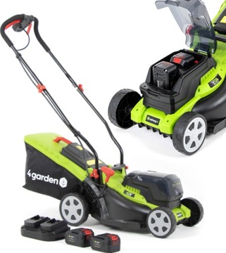 4GARDEN KOSIARKA AKUMULATOROWA 40V 2xAKU 20V 4.0Ah 34cm PODWÓJNA ŁADOWARKA