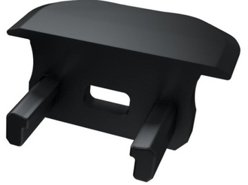 Черная круглая боковая заглушка для встраиваемого профиля LUMINES B под дерево