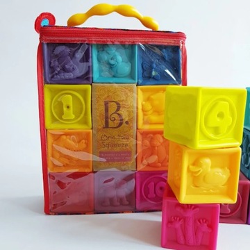 B.Toys Miękkie klocki edukacyjne mały zestaw 10 klocków