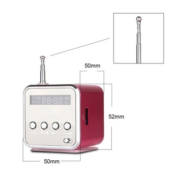 PRZENOŚNE RADIO FM AKUMULATOROWE KUCHENE LED Z GŁOŚNIKIEM + BLUETOOTH