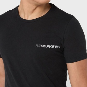 Emporio Armani t-shirt koszulka męska czarna 2-pack L