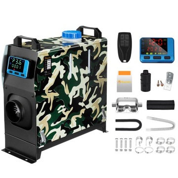 OGRZEWANIE POSTOJOWE 8KW 12V NAGRZEWNICA OLEJOWA WEBASTO MOCNA DMUCHAWA LCD