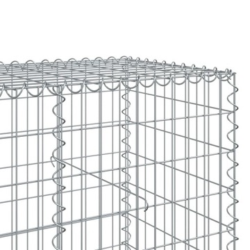 vidaXL Габионная корзина с крышкой 200x50x100 см, оцинкованное железо