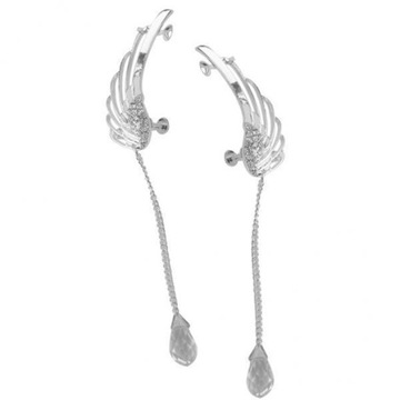 4xAngel Wing Drop Dangle Ear Mankiet