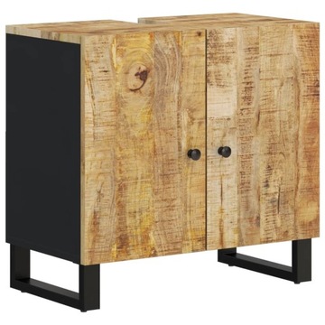 SZAFKA POD UMYWALKĘ 62X33X58CM DREWNO MANGO