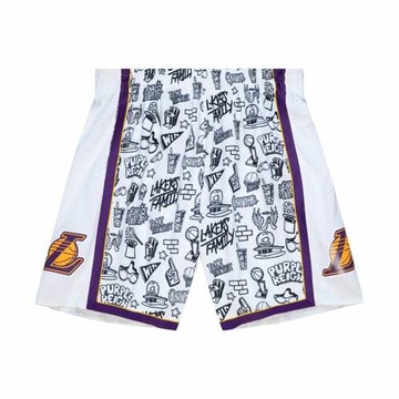 Spodenki Mitchell Ness NBA LA Lakers Doodle