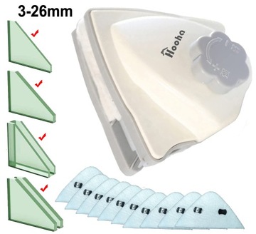 СТЕКЛОМОЙКА ДВУХСТОРОННЯЯ С ДВУМЯ МАГНИТНЫМИ ШАЙБАМИ ДЛЯ СТЕКЛА 3-26мм