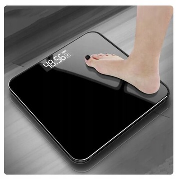 WAGA ŁAZIENKOWA ELEKTRONICZNA SZKLANA SCALE PRECYZYJNA LCD 180 KG BATERIE