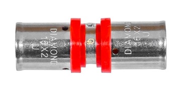 РАВНОПОЛОЖЕННЫЙ ПРЕСС-СОЕДИНИТЕЛЬ PEX ALUPEX FI 16x16 ЛАТУНЬ DIAMOND