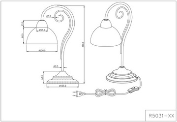 Настольная лампа Trio Lighting Reality Country