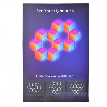 GOVEE LED PANEL HEXAGON H6066 GLIDE PRO RGBIC ALEXA GOOGLE Кубики 10 шт.