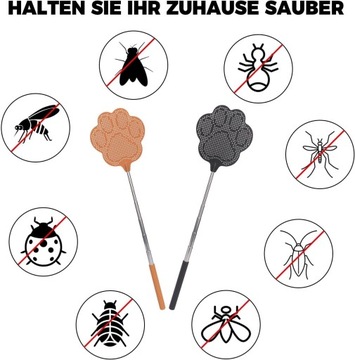 Мухобойка, 2 шт., съемная, со встроенным скребком от комаров, для