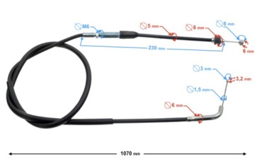 Газовый трос для квадроцикла Bashan 200