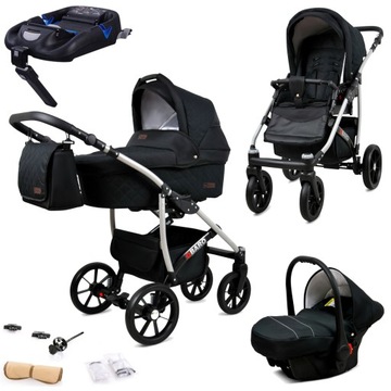 Wózek 4w1 dziecięcy BabyLux Qbaro + baza Isofix