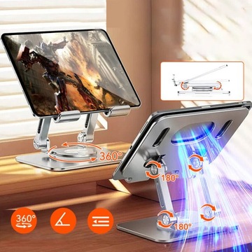 СТАБИЛЬНАЯ АЛЮМИНИЕВАЯ ПОДСТАВКА ДЛЯ МОБИЛЬНОГО ТЕЛЕФОНА, ВРАЩАЮЩАЯСЯ НА 360° ОСНОВАНИЕ