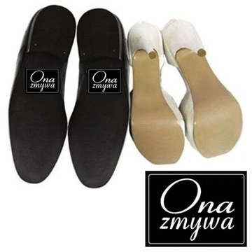 śmieszne NAKLEJKI na buty do zdjęć ONA GOTUJE 2szt