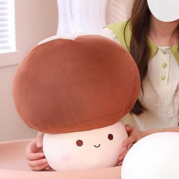 Фаршированная грибная плюшевая игрушка, забавное украшение для дома, подарок, кукла, игрушки, коричневый, 30 см