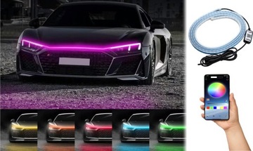 OŚWIETLENIE LED RGB TAŚMA MASKI DRZWI AUTA APP BT