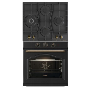 Zestaw Gorenje Piekarnik BOS67372CLB + Płyta gazowa GW6D42CLB Retro