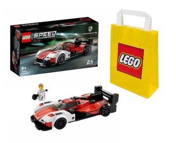 LEGO SPEED CHAMPIONS 76916 PORSCHE 963 + LEGO TORBA PAPIEROWA ŚREDNIA
