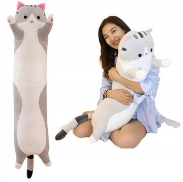 Kot Pluszak Maskotka Dlugi Kot Pluszak Duzy Koty 80cm - Idealny Prezent