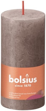 Bolsius Świeca Rustic Shine 130/68 TAUPE