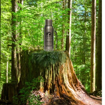 Оригинальный термос для Yerba Mate Green Silver Gaucho Cebar 1л с носиком