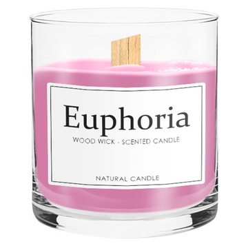 Świeca sojowa Euphoria drewniany knot