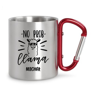 КРУЖКА С КАРАБИНОМ, ТУРИСТ, МЕТАЛЛ ПРИНТ, МАЛЬЧИК