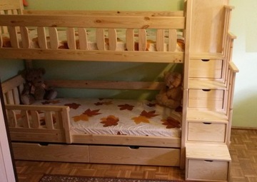 Прочная и прочная ЯРУСНАЯ КРОВАТЬ С ЛЕСТНИЦЕЙ