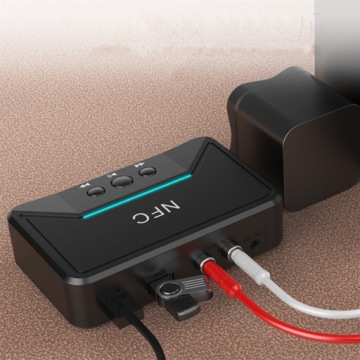 АДАПТЕР BLUETOOTH ДЛЯ СИСТЕМНОГО УСИЛИТЕЛЯ HiFi AUX CHINCH JACK 5.0 ПРИЕМНИК NFC