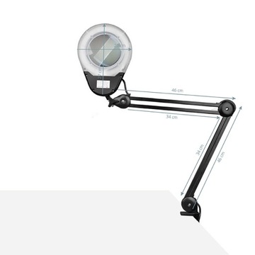 LED ECO ЧЕРНАЯ УВЕЛИЧИТЕЛЬНАЯ ЛАМПА ДЛЯ СТОЛЕШНИЦЫ