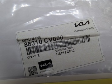 ZNAK NÁPIS KIA EV6 NA KRYT KUFRU ZADNÍ ORIGINÁLNÍ NOVÝ