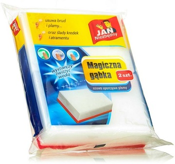 NA PLAMY Magiczna Gąbka JAN NIEZBĘDNY czyścik usuwa KREDKI ATRAMENT BRUD x2