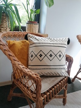 poszewka boho etno naturalna kolory ziemii beżowa SKANDYNAWSKA NORDIC