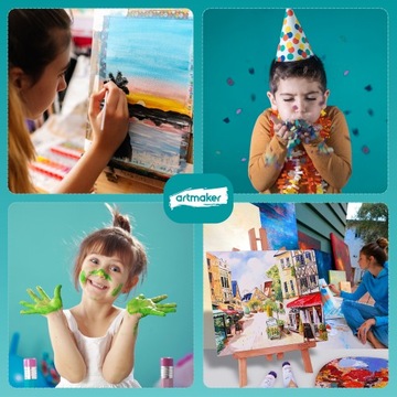 Набор для рисования для детей, подарок для рисования, мольберт, кисти, холст