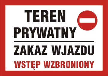 Teren prywatny wstęp wzbroniony ND043DZPN