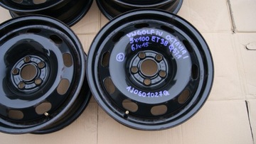 4× DISK OCELOVÝ VOLKSWAGEN OE 1J0601027Q 6.0" X 15" 5X100 ET 38