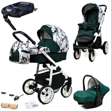 Wózek 4w1 dziecięcy BabyLux ColorLux + baza Isofix