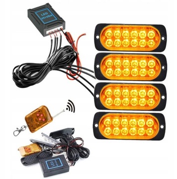 LAMPA OBRYSOWA STROBO LED 12-24V ZDALNE STEROWANIE