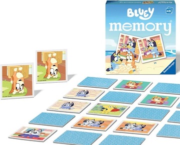 GRA BLUEY BLUE MEMORY MEMO KARTY PUZZLE 48 KART