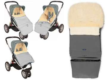 Wielofunkcyjny śpiwór 3w1 OWCZA WEŁNA 106cm Grafit