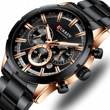 ZEGAREK MĘSKI CURREN ELEGANCKI CHRONOGRAF PREZENT