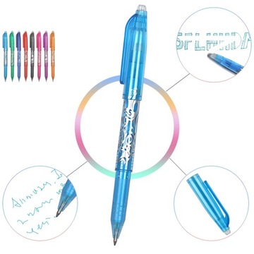 Стираемые разноцветные ручки, набор из 8 шт.